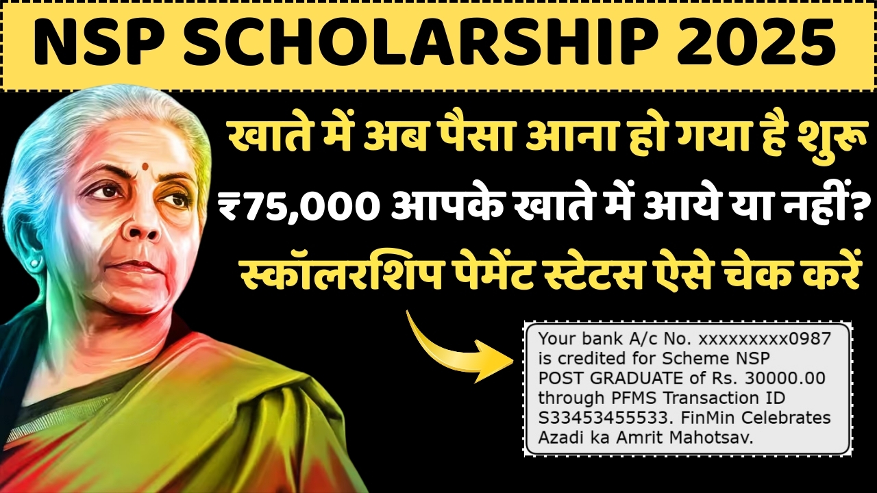 NSP Scholarship 2025: जानें 75,000 रुपये तक की छात्रवृत्ति पेमेंट स्टेटस चेक करने का आसान तरीका